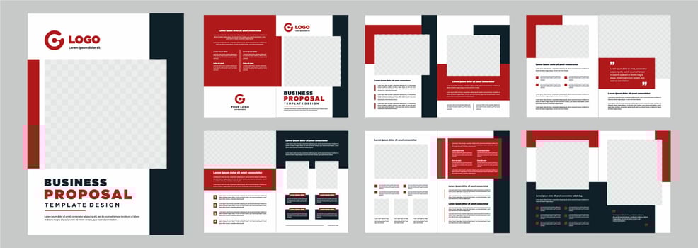 Minimalist business proposal template vector