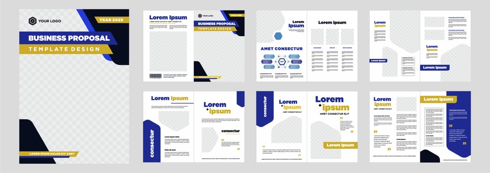 Minimalist business proposal template vector