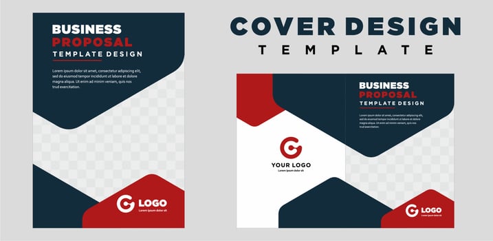 company profile cover template layout design or brochure cover template design vector