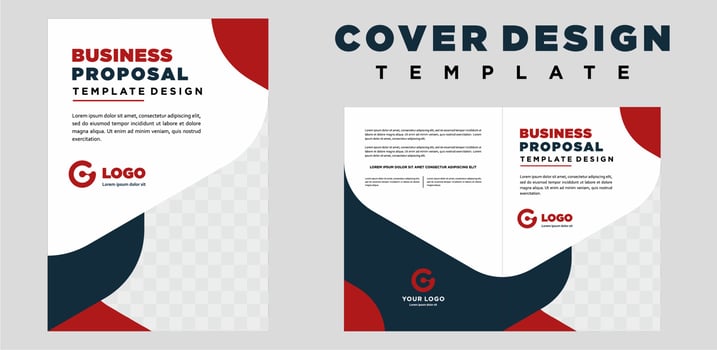 company profile cover template layout design or brochure cover template design vector