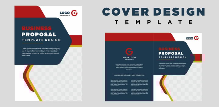 company profile cover template layout design or brochure cover template design vector