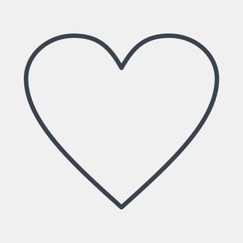 Icon heart. Valentine day celebration elements. Icons in line style. Good for prints, posters, logo, party decoration, greeting card, etc. vector