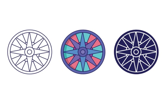 Mandala icon design, Geometric ornament vector