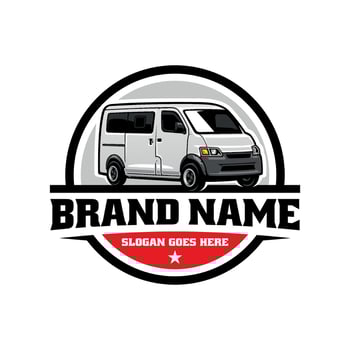 van car illustration logo vector