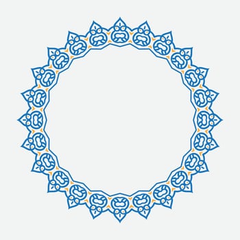 floral round frame. vector illustration.