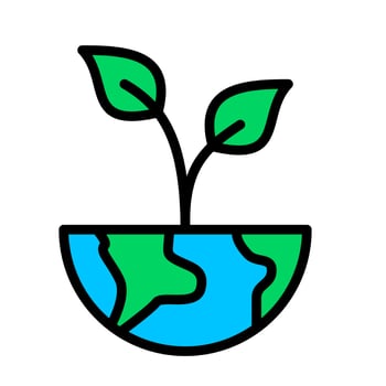 Ecology and Environment related color line icon. Nature and Renewable Energy colorful linear icons. Eco friendly and Eco line icons flat color outline vector sign.