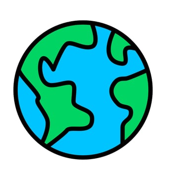 Ecology and Environment related color line icon. Nature and Renewable Energy colorful linear icons. Eco friendly and Eco line icons flat color outline vector sign.