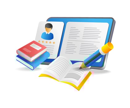 Isometric flat 3d concept illustration online school student account vector