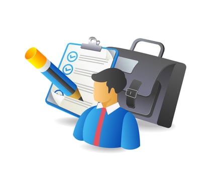 Flat isometric 3d illustration concept of planning business early vector
