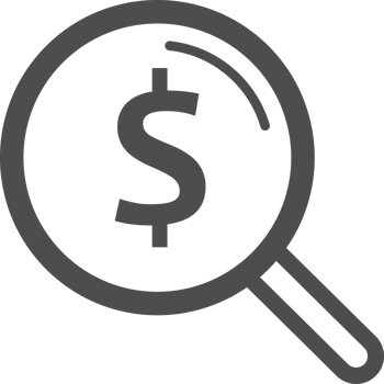 Money search icon symbol png