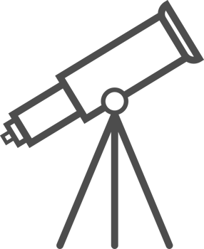 Telescope icon sign png