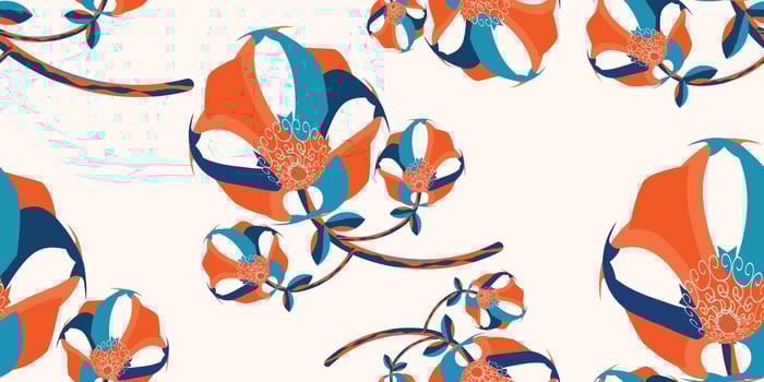 Modern abstract flower, leaf, seamless pattern. designed with creative ideas vector