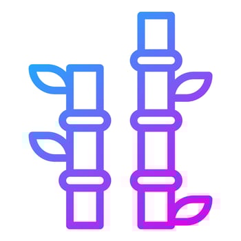 bamboo gradient illustration vector and logo Icon new year icon perfect.