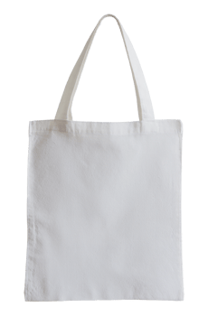 white fabric bag isolated with clipping path for mockup png