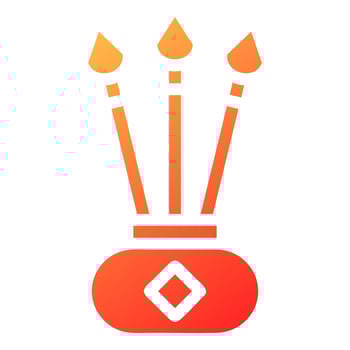 candle gradient solid illustration vector and logo Icon new year icon perfect.