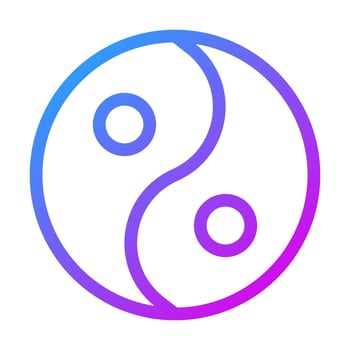 Yin yang gradient illustration vector and logo Icon new year icon perfect.