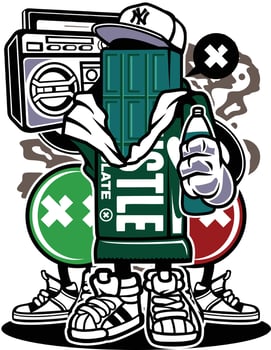 CHOCOLATE SQUAD ILLUSTRATION VECTOR DESIGN