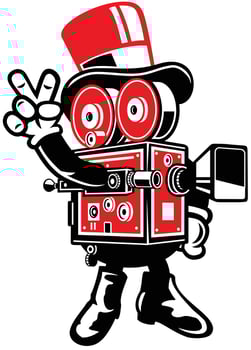 CLASSIC CAMERAMAN CHARACTER ILLUSTRATION DESIGN VECTOR