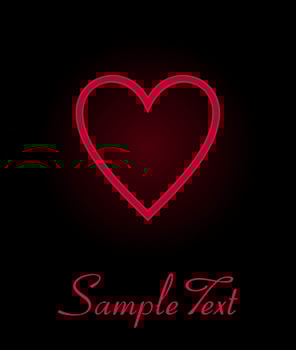 Pink heart maze. Vector illustration