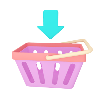 Shopping Cart. Online Shopping 3D rendering. png