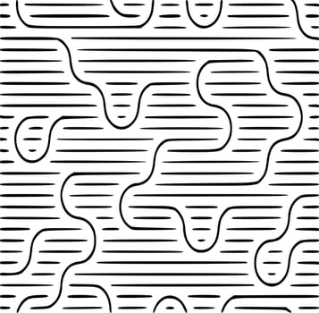 Black and white line patterns vector