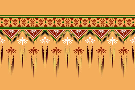 Geometric ethnic oriental seamless pattern traditional Design for background, carpet, wallpaper, clothing, wrapping, batik, fabric, Vector, illustration, embroidery style. vector