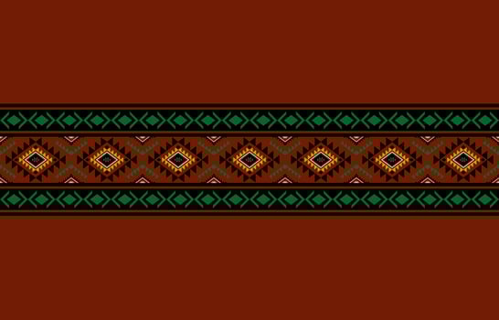 Geometric ethnic oriental seamless pattern traditional Design for background, carpet, wallpaper, clothing, wrapping, batik, fabric, Vector, illustration, embroidery style. vector