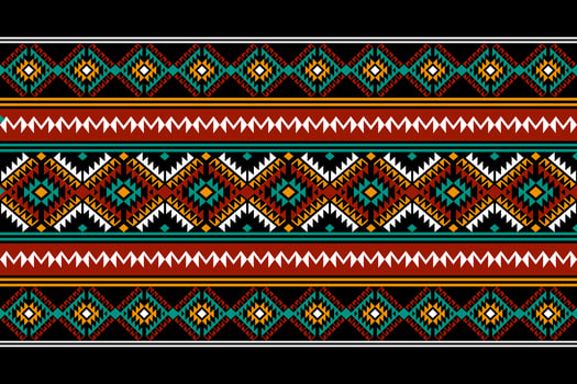 Geometric ethnic oriental seamless pattern traditional Design for background, carpet, wallpaper, clothing, wrapping, batik, fabric, Vector, illustration, embroidery style. vector