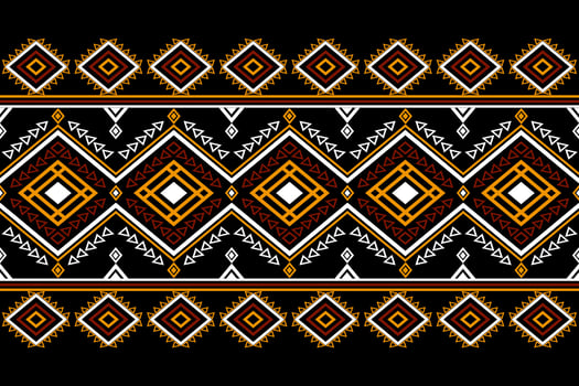 Geometric ethnic oriental seamless pattern traditional Design for background, carpet, wallpaper, clothing, wrapping, batik, fabric, Vector, illustration, embroidery style. vector