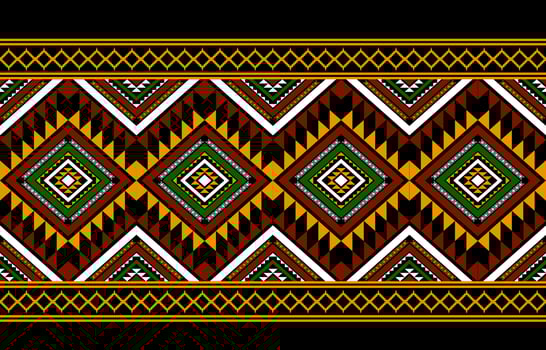 Geometric ethnic oriental seamless pattern traditional Design for background, carpet, wallpaper, clothing, wrapping, batik, fabric, Vector, illustration, embroidery style. vector