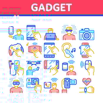 Gadget And Device Collection Icons Set Vector
