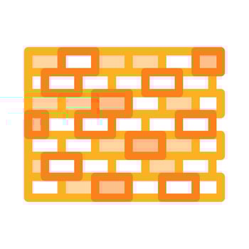 Brick Wall Icon Vector Outline Illustration
