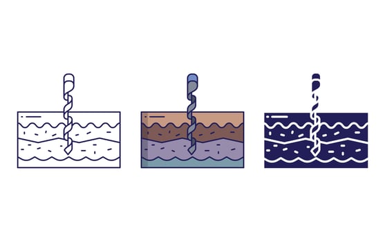 Earth Layers drilling icon vector