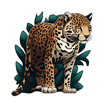Cartoon Jaguar sticker. Perfect for animal lovers, easily customizable for print or digital projects png