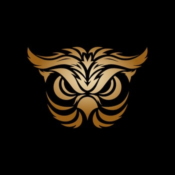 luxury owl logo vector