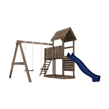 Kids playground with slide and swing png