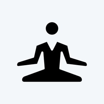 Icon Stress Relief. related to Psychological symbol. glyph style. simple illustration. emotions, empathy, assistance vector