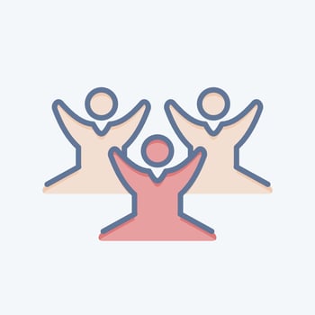 Icon Meditation Training. related to Psychological symbol. doodle style. simple illustration. emotions, empathy, assistance vector