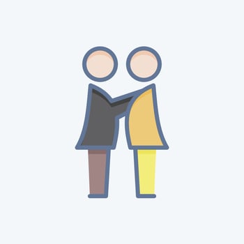 Icon Feeling Compassion. related to Psychological symbol. doodle style. simple illustration. emotions, empathy, assistance vector