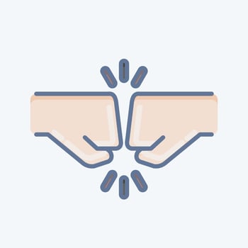 Icon Greeting. related to Psychological symbol. doodle style. simple illustration. emotions, empathy, assistance vector