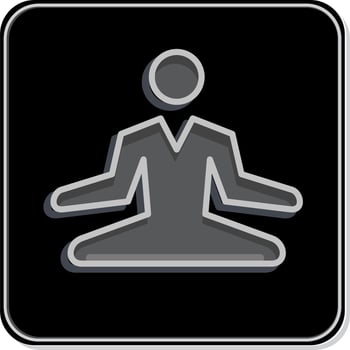 Icon Stress Relief. related to Psychological symbol. Glossy Style. simple illustration. emotions, empathy, assistance vector