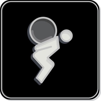 Icon Life Problems. related to Psychological symbol. Glossy Style. simple illustration. emotions, empathy, assistance vector