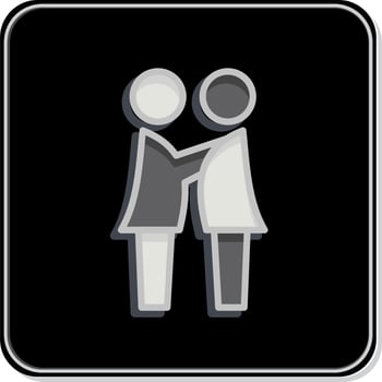 Icon Feeling Compassion. related to Psychological symbol. Glossy Style. simple illustration. emotions, empathy, assistance vector
