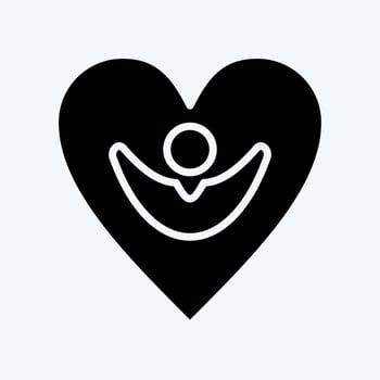Icon Happiness. related to Psychological symbol. glyph style. simple illustration. emotions, empathy, assistance vector