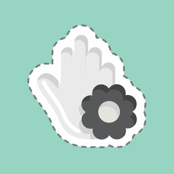 Sticker line cut Gratitude. related to Psychological symbol. simple illustration. emotions, empathy, assistance vector