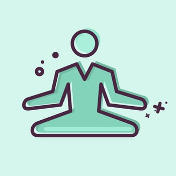 Icon Stress Relief. related to Psychological symbol. MBE style. simple illustration. emotions, empathy, assistance vector