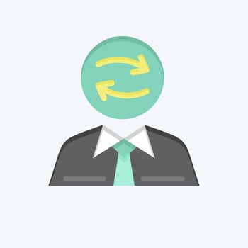 Icon Emotional Intelligence. related to Psychological symbol. flat style. simple illustration. emotions, empathy, assistance vector