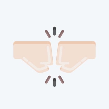 Icon Greeting. related to Psychological symbol. flat style. simple illustration. emotions, empathy, assistance vector