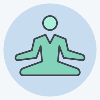 Icon Stress Relief. related to Psychological symbol. color mate style. simple illustration. emotions, empathy, assistance vector