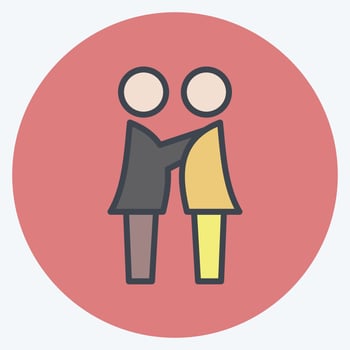 Icon Feeling Compassion. related to Psychological symbol. color mate style. simple illustration. emotions, empathy, assistance vector